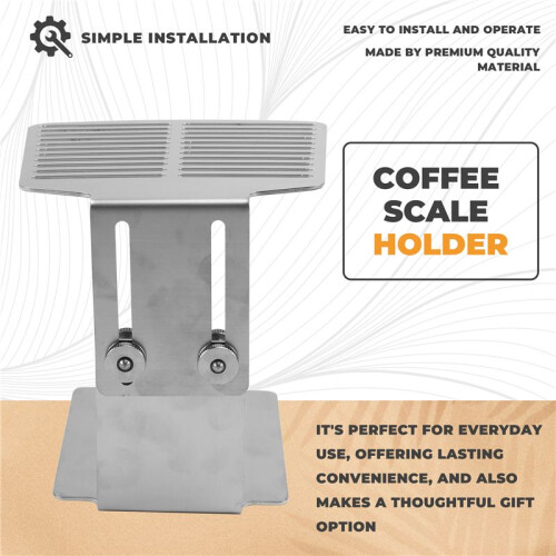 Coffee Scale Bracket Waterproof Coffee Extraction Rack Stainless Steel Scale Rack Electronic Scale Elevation Rack Silver 1