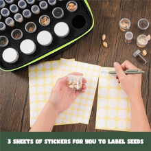 Caja de Almacenamiento de Semillas con 41 Ranuras, Contenedor de Embalaje Resistente y Seguro para Semillas para JardíN, Verduras, Plantas, Flores,