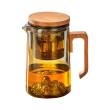 Cafetière en Verre Filtrant, Résistance Aux Hautes Températures, Filtration et Séparation, Théière en Verre Filtrant en un