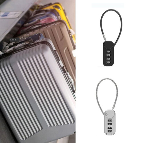 Gray Security Combination Padlock 4-Digit Combination Padlock Zinc Alloy Anti-Theft Suitcase 2