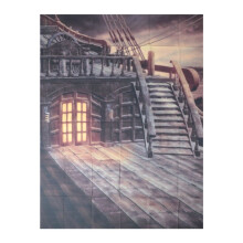 5x7ft Vinyle Studio Photographie Toile De Fond RÉTro Pirate Ship Photo Background