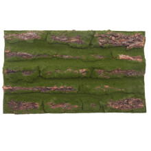 Artificial Bark Decoration Real Dried Pine Tree Bark with Artificial Moss for DIY Festival Home Party Wall Embellishment