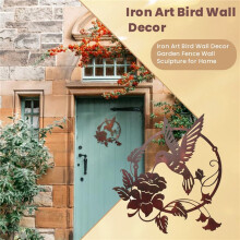 Iron Art Bird Wall Decor Tuin Hek Gazon Hotel Muur Sculptuur Ornamenten Vintage Ornament voor Indoor Outdoor Home A