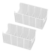 2-Pack Acrylic Belt Organizer for Closet & Drawer -8 Detachable Compartments, Clear Belt Holder Display Fits Most Sizes