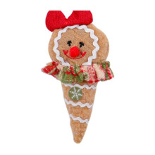 Serie di Figure Natalizie In Stoffa con Gambe Lunghe Decorazione per Finestre Albero di Natale Decorazione Natale (D)