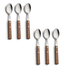 Wooden handle western food spoon Household ice spoon condiment salt spoon Kitchen spoon
