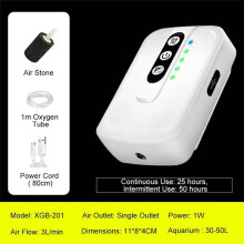 Portable aquarium oxygen pump USB Rechargeable Outdoor Ultra Silent Air Compressor For Fish Tank Aquarium Accessories A
