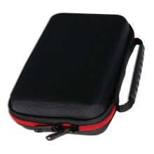 Game Console Hard Shell Carrying Case for 3DS XL 3DS Game Card Accessories Protective Storage Bag Red & Black
