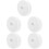 5Pcs White Nylon Hook and Loop Tape Strong Reusable Cable Ties 8