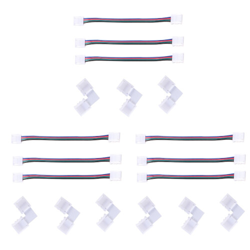 3Sets 4 Pin Rgb LED Strip Connector Assorted Colors 1