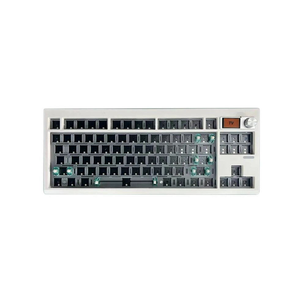 Gmk87 Mechanical Keyboard Kit With Display Screen Rgb Backlit Gasket Structure Gaming Hot Swap Keyboard White 6033652692723