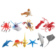 36Pcs Creative Marine Animal Model Toys Assorted Color for Children