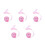 5Rouleaux Polyester Rose Pour & 10