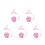 5Rouleaux Polyester Rose Pour & 7