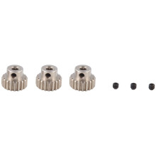 3PCS 3.175mm Shaft Metal Pinion Motor Gear 32DP 48DP 64DP M0.6 M0.8 for 1/10 1/8 RC Car 3650 3660,19t