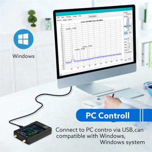 Hand Tiny Spectrum Analyzer 2.8 Inch Display 100kHz to 960MHz with ESD Proteced Version Spectrum Analyzers 2