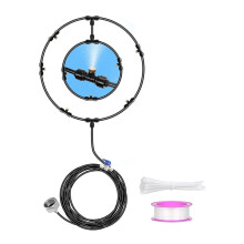 Kit Nebulización Ventilador para Patio Exterior, Nebulizadores Agua para Enfriar Sistema Enfriamiento Nebulización Ventilador Exterior Línea