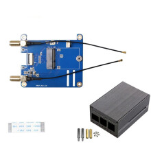 MPW7AC for Raspberry Pi 5 PCIE to M.2 E-Key WiFi7 Module with Case BE200 Support TPU,WiF6E AX210,AX200 Adapter