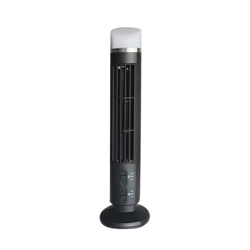 Portable Air Cooler Fan,Streamlined Tower Fan with LED,Powerful Wind,Space-Saving, Bladeless Design, USB Interface Black