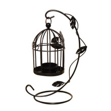 Metal Candle Holder Hollow Out Bird Cage Vintage Hanging Candlestick Lantern for Home Wedding Centerpiece Decoration B
