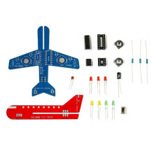 DIY Electronic Kit Small Airplane CD4017 Flow Lamp Welding Practice Electronic Science Assembly Kit Flashing LED PCB