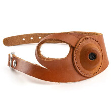 Sewn Leather Thimble Hand Protector, Right Hand Anti-Slip, Hand-Embroidered Sewn Hand Protective Gloves