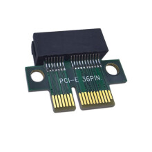 Adaptador de Placa Riser PCI-e 1X para Computador e Servidor, Placa de Proteção Elevada PCI-e 1X Macho para Fêmea, Placa de Extensão