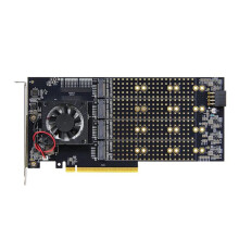 PCle 3.0 Naar M.2 NVME 8-Schijfs Uitbreidingskaart, PLX8749 Vrije Schijf, Vrije Moederbordsplitsing, 8-Schijfs M.2 NVME-Uitbreidingskaart