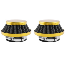2Pcs 42MM Air Filter for 47Cc 49Cc 2 Stroke Super Pocket Bike Upgrade Kit Bike Atv Aluminium Air Filter Gold