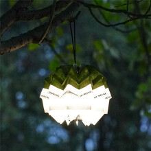 ISE MOUNT Paralume per Lampada da Esterno In Carta A Forma di Pigna Paralume per Lampada da Esterno Pieghevole A Prova di Umidità Decorazione per