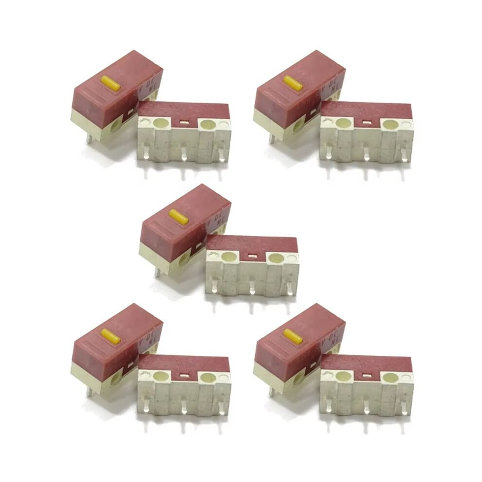 10Pcs For Huano Mouse Micro- 3Pins 20M Clicks Mice Micro-Mute Button Microswitch Set Dot Yellow 6033968101469