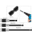 Right Angle Drill Attachment Set Flexible Drill Bit Extension 360 Rotatable 1/4 3/8 1/2" Impact Grade Socket Adapter 6
