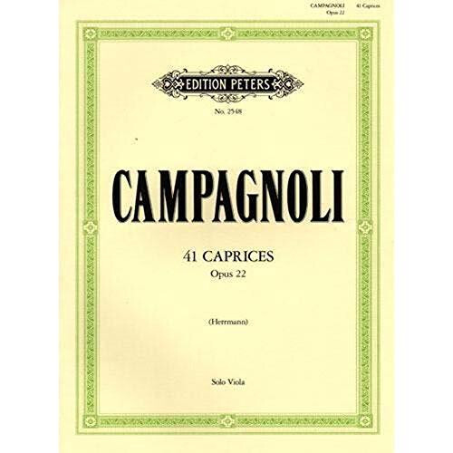 41 Caprices Op.22 for Solo Viola Other Book