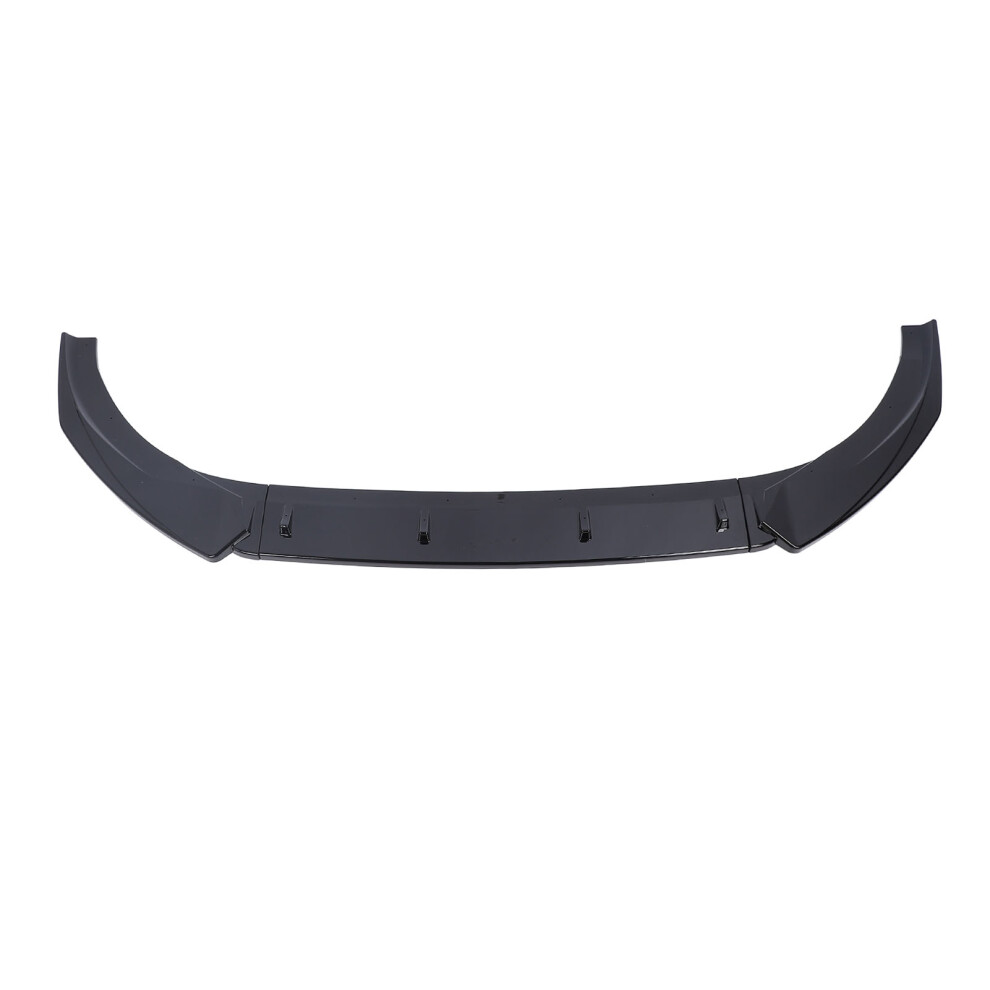 Glossy 3 Section Front Bumper Spoiler Black 7340572875068