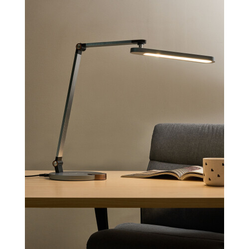 Beliani LED Desk Lamp CAROY with Wireless Charger Grey 1