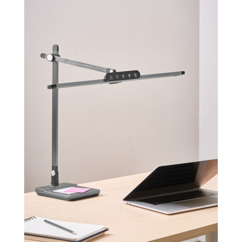 Beliani LED Desk Lamp SERPENS with Dimmer Grey 1