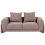 Beliani Sofa 2 Seater VINLIDEN Boucle Brown 4