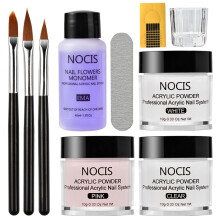 Kit de acrílico: 3x10g, 40ml líquido, 3 bolígrafos, 3 colores