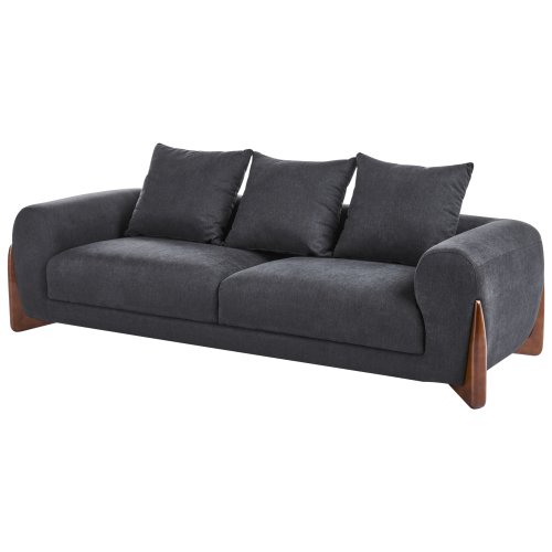 Beliani Sofa 3 Seater VINLIDEN Black 1