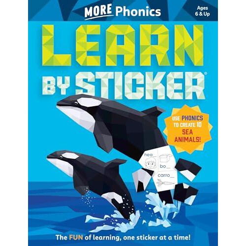 Learn by Sticker More Phonics by Workman Publishing Paperback Book