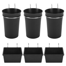 6 Sets Pegboard Becher, Pegboard Becher mit Haken, Pegboard Haken Sortiment, Haken für Pegboard Becher Halter zum Organisieren