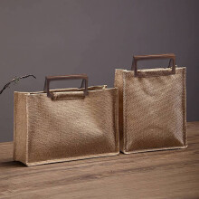 2Pcs 20cm Rectangle Wooden Bags Handle DIY Sewing Brackets Purse Frames Handles for Making Handbag Accessories