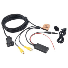 12V MMI 2G Car AUX Cable Adapter Music Audio Mic for Q7 A6 A8 2006-2008 J523 Only for AV1 AV2 mode