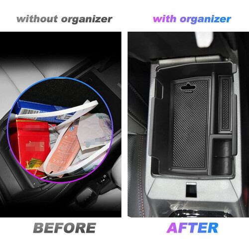 Center Console Organizer for  Compass 2021 2022 Armrest Secondary Storage Box Insert Tray Accessories,Black 1