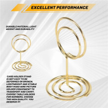 Table Number Holders 20Pcs - 2 Inch Place Card Holder Short Table Number Stands for Wedding Party (Gold)