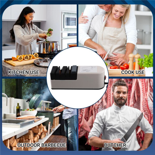 USB Fast Electric Knife Sharpener Automatic Adjustable Sharpener 3 Stages for Knives Scissors Household Sharpener 2