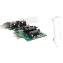 2-Port Gigabit PCIe Network Card 1000M Dual PCI Express Ethernet Adapter with 82571EB LAN NIC Card for Windows