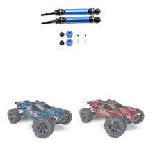 2St Metall Bakre Drivaxel CVD för 1/10 Slash Rustler Stampede Hoss VXL 4X4 2WD RC Biluppgraderingsdelar, Blå