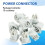 10PCS Powercon Connector 3 Pins 20A 250V Power Speaker Panel Socket Female for LED Screen Stage Lighting,Grey 2