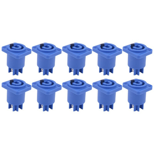 10PCS Powercon Connector 3 Pins 20A 250V Power Speaker Panel Socket Female for LED Screen Stage Lighting,
